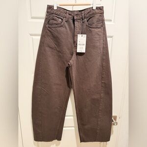 Zara Brown Barrel Jeans